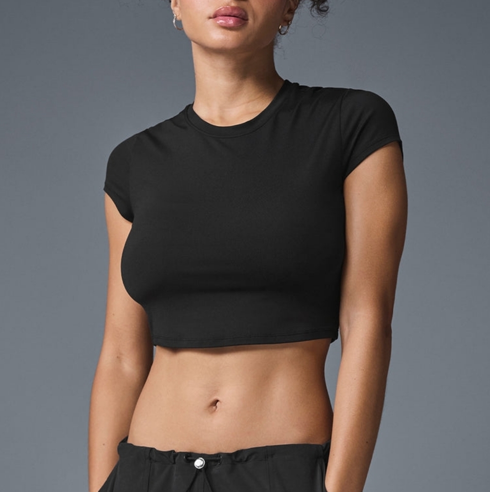 Alo Yoga Alosoft Crop Finesse Short Sleeve